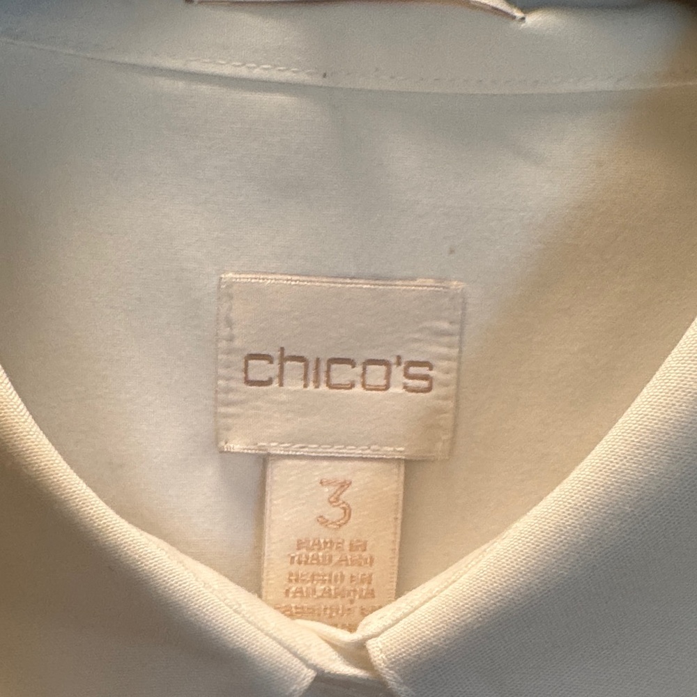 Chico's Elegant White Blouse. N Mo